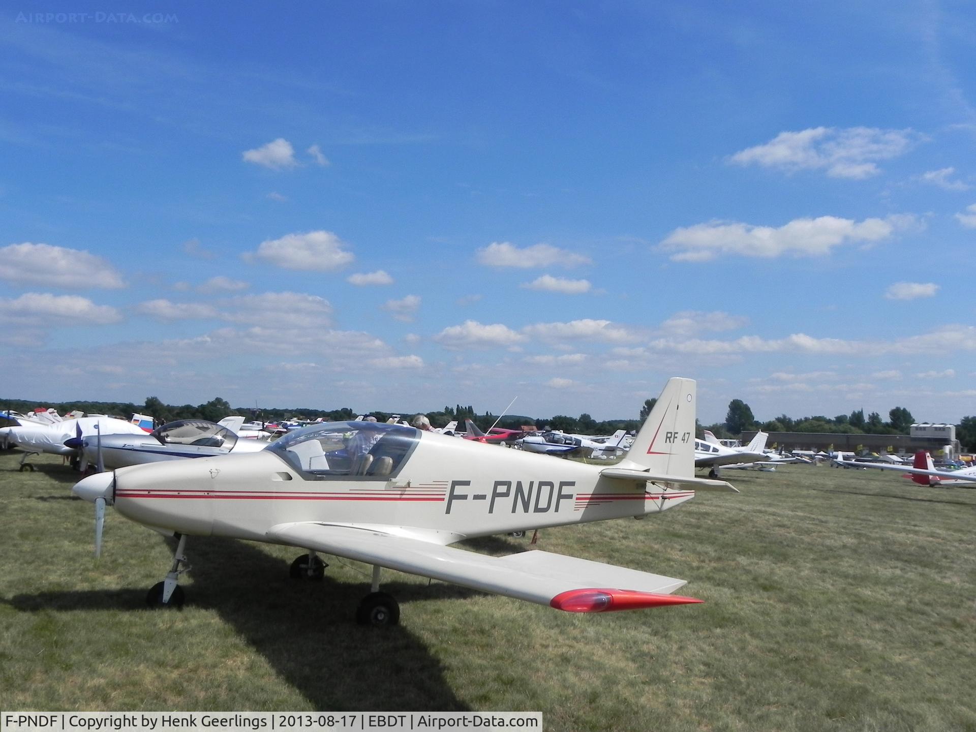 F-PNDF, Fournier RF-47 C/N 01, Schaffen - Diest Belgium. Oldtimer Fly In , Aug 2013