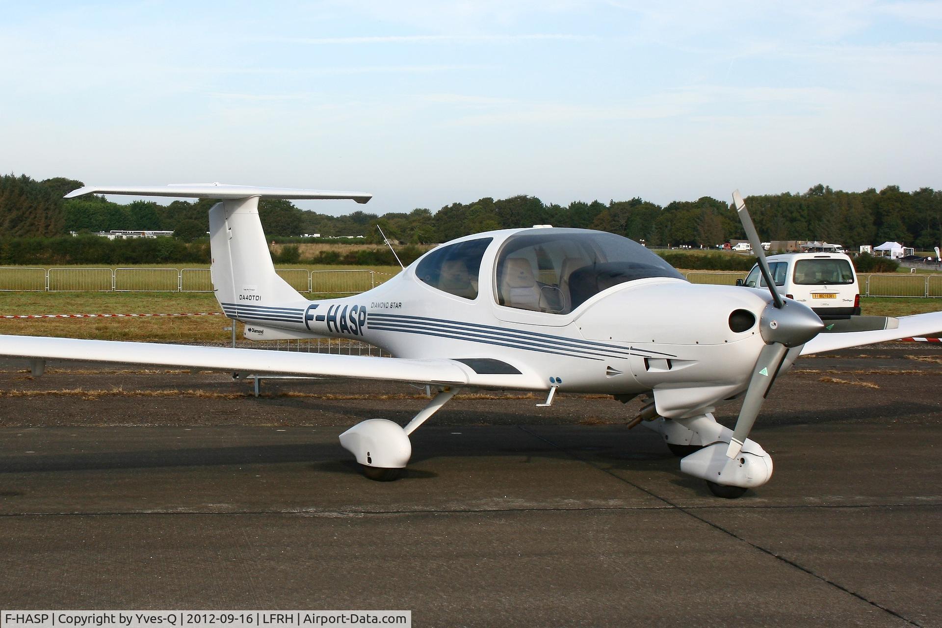 F-HASP, 2007 Diamond DA-40 Diamond Star C/N 40.281, Diamond DA-40, Lann Bihoué Air Base (LFRH-LRT)