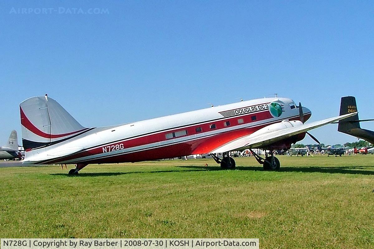 N728G, 1942 Douglas DC-3C (C-47-DL) C/N 4359, Douglas DC-3C-47-DL Skytrain [4359] Oshkosh-Wittman Regional~N 30/07/2008