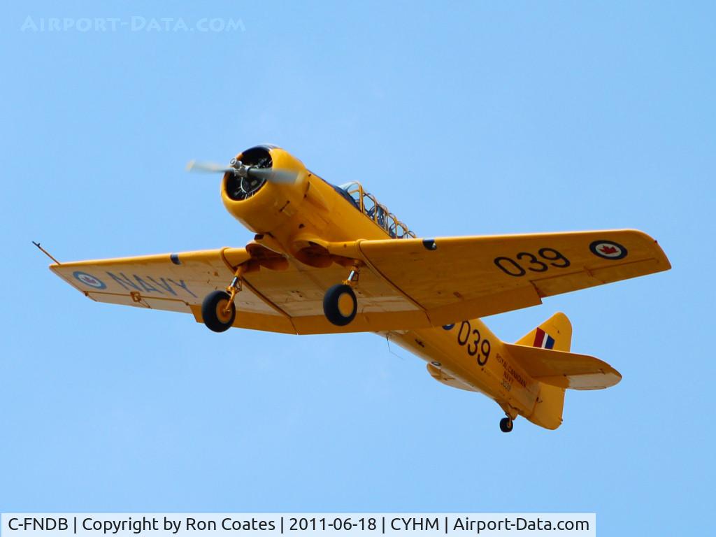 C-FNDB, 1944 Noorduyn AT-16 Harvard IIB C/N 07-6, 1944 Noorduyn Aviation Harvard 2 at the 2011 Hamilton Airshow.  (YHM)