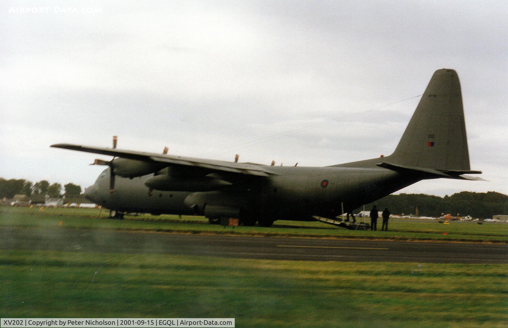 XV202, 1966 Lockheed C-130K Hercules C.3 C/N 382-4226, Hercules C.3, callsign Ascot 5400, of the Lyneham Transport Wing on display at the 2001 RAF Leuchars Airshow.