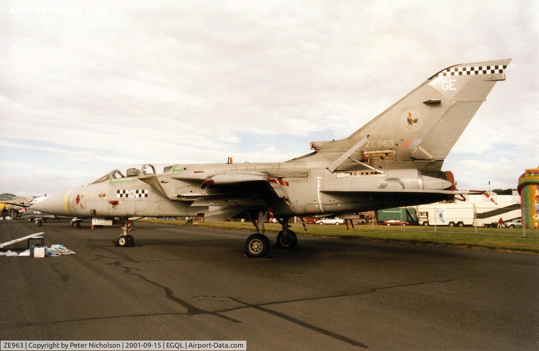 ZE963, 1989 Panavia Tornado F.3 C/N 3377, Tornado F.3 of 43 Squadron on display at the 2001 RAF Leuchars Airshow.