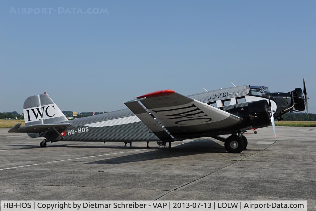 HB-HOS, 1939 Junkers Ju-52/3m g4e C/N 6580, Ju Air Ju52