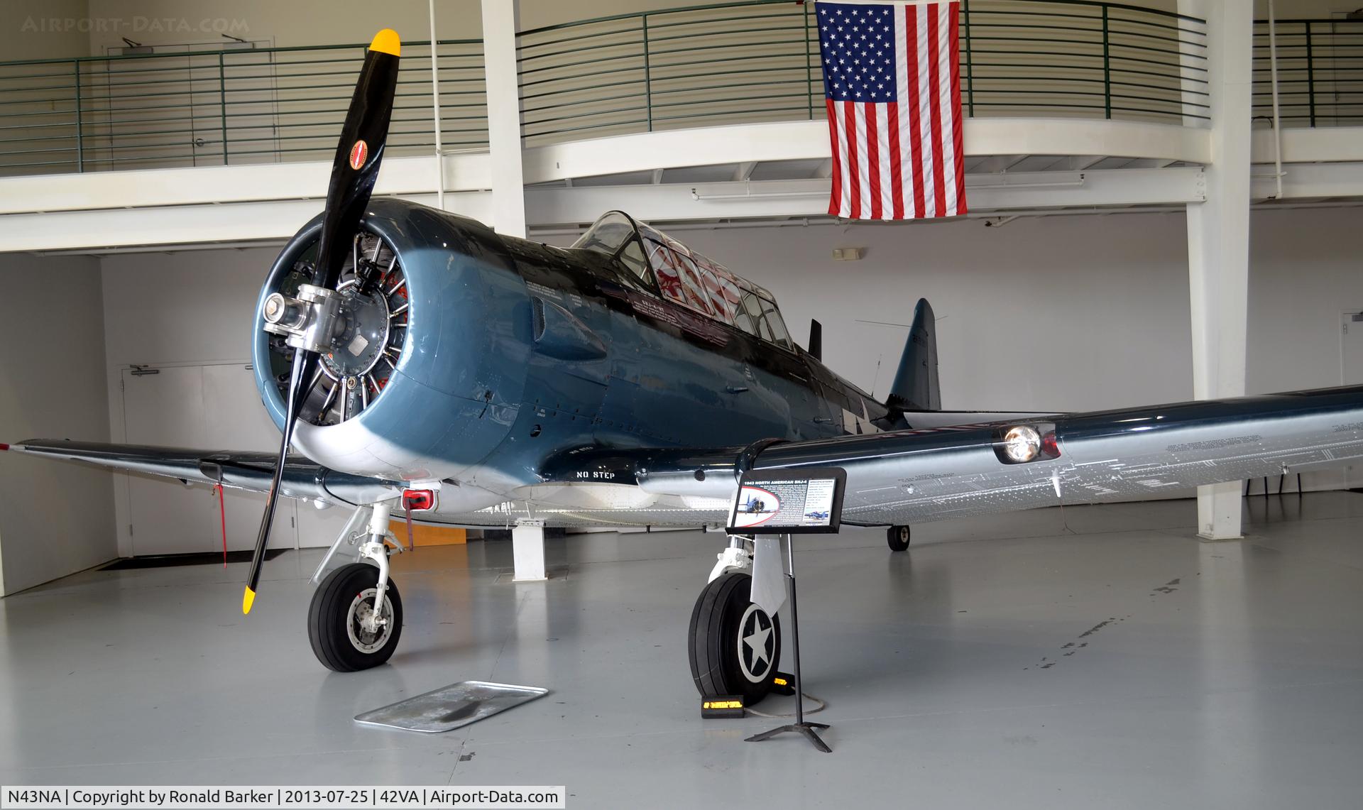 N43NA, 1943 North American SNJ-4 Texan C/N 88-11798, BU 26939, Military Aviation Museum, Pungo, VA