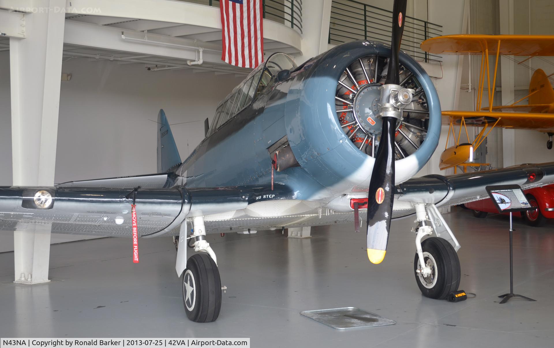 N43NA, 1943 North American SNJ-4 Texan C/N 88-11798, BU 26939, Military Aviation Museum, Pungo, VA