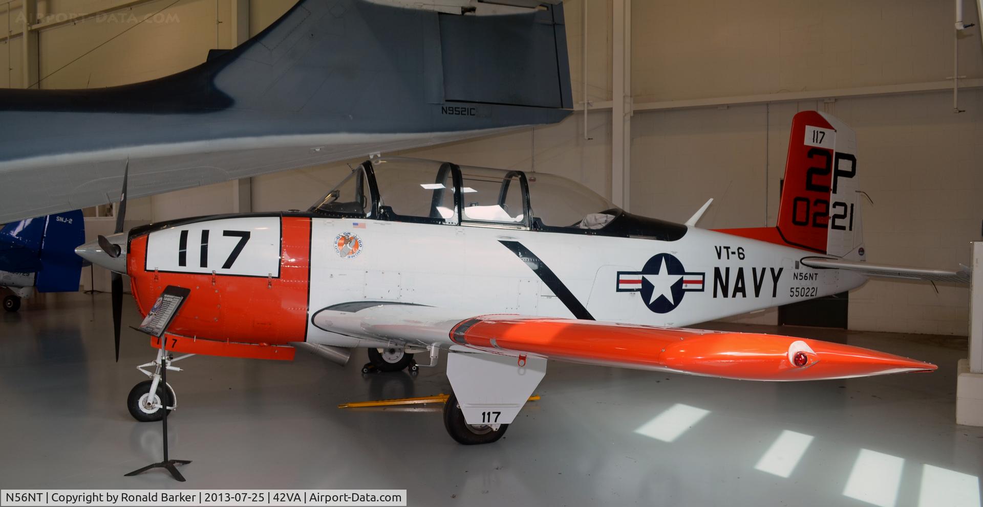 N56NT, 1955 Beech A45 C/N G-778, 55-0221, Military Aviation Museum, Pungo, VA