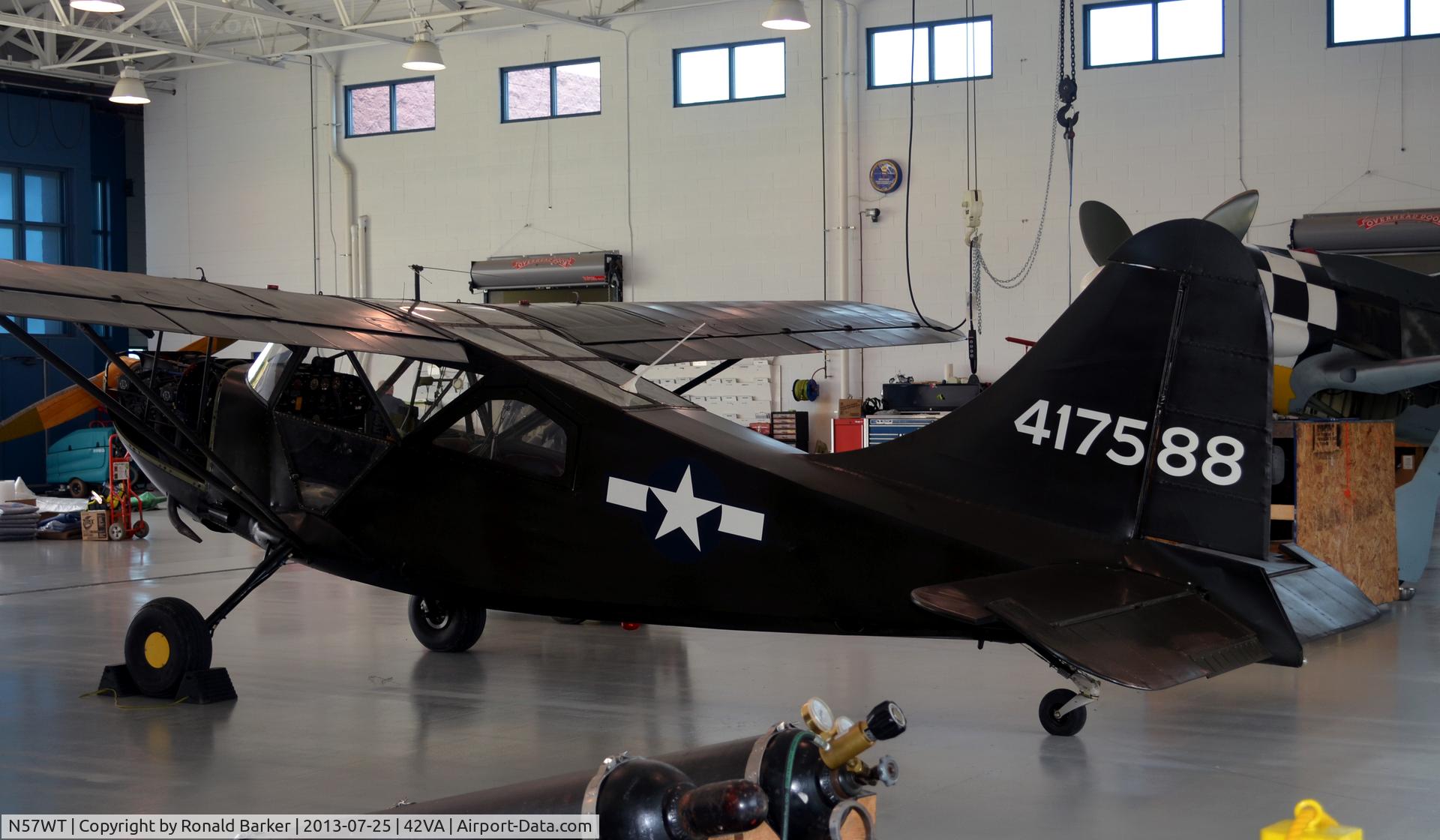 N57WT, Stinson L-5E Sentinel C/N 3786, 41-7588, Museum Aviation Museum, Pungo, VA