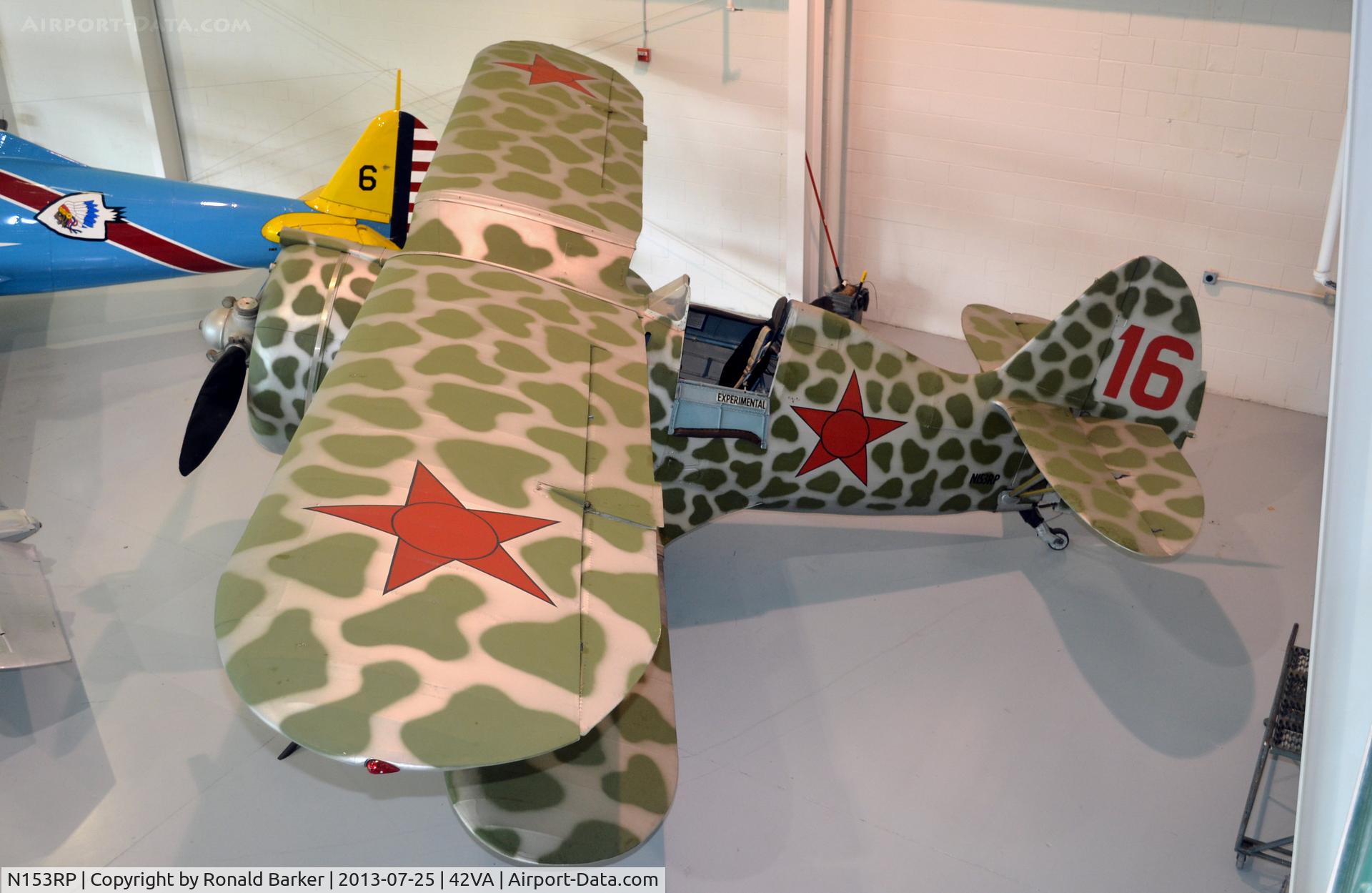 N153RP, 1938 Polikarpov I-153 Chaika C/N 6316, Military Aviation Museum, Pungo, VA