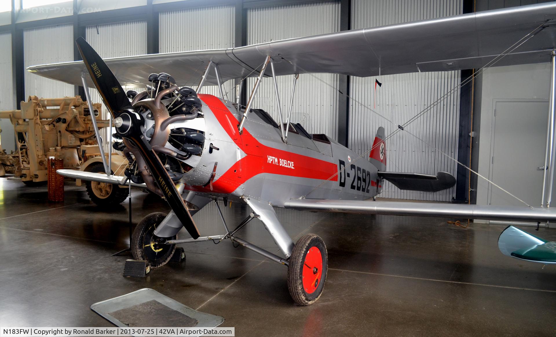 N183FW, 1937 Focke-Wulf Fw-44J Stieglitz C/N 183, Military Aviation Museum, Pungo, VA