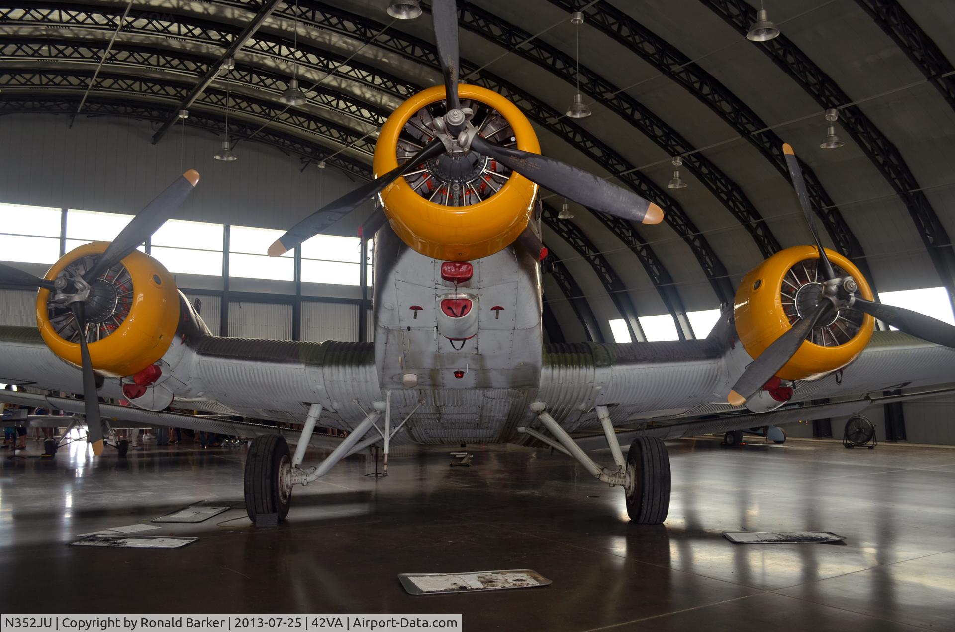 N352JU, 1941 Junkers (CASA) 352L (Ju-52) C/N 67, Military Aviation Museum, Pungo, VA