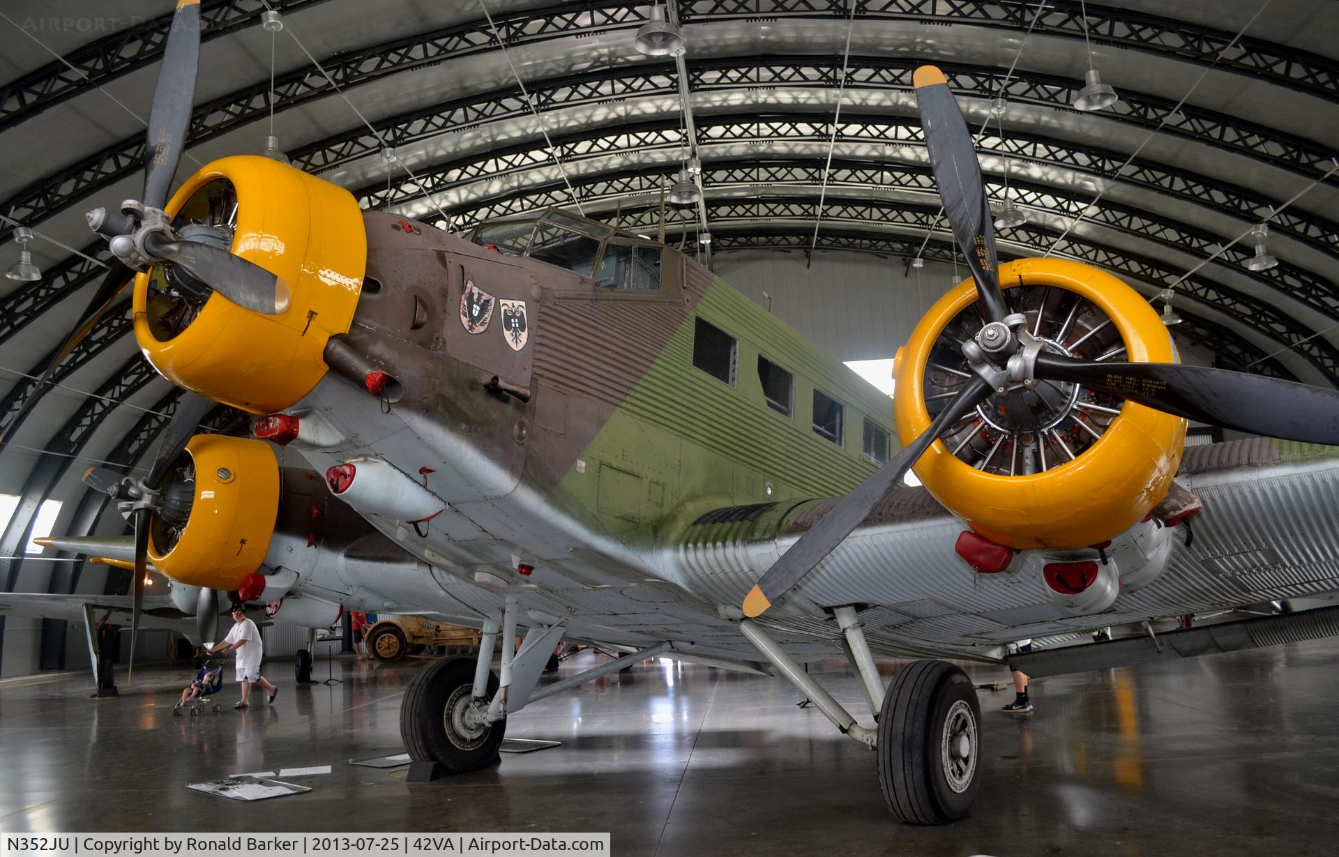 N352JU, 1941 Junkers (CASA) 352L (Ju-52) C/N 67, Left quarter front, Military Aviation Museum, Pungo, VA