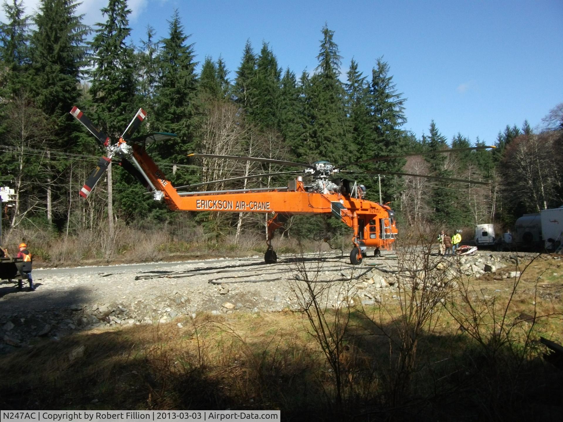 N247AC, 1968 Erickson S64E Skycrane C/N 64052, Pics taken spring 2013 near Bamfield, Vancouver Island, BC