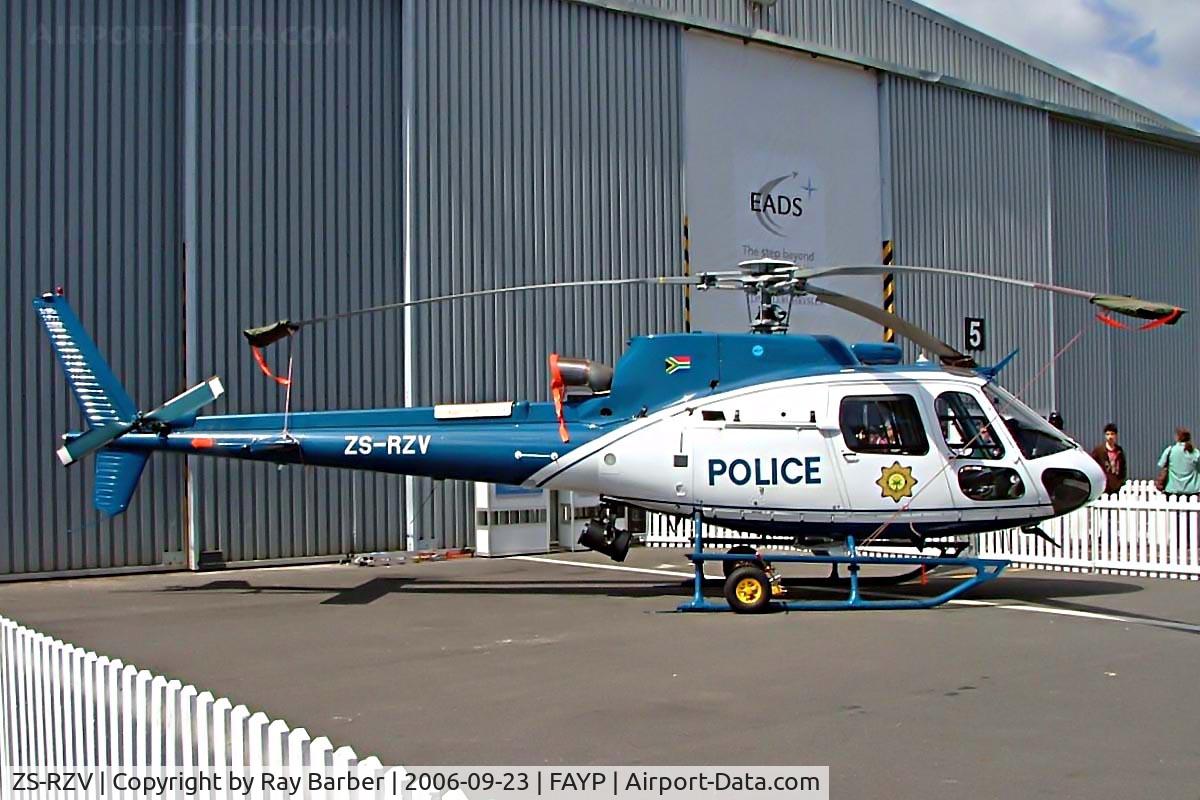 ZS-RZV, 2006 Eurocopter AS-350B-3 Ecureuil Ecureuil C/N 4031, Eurocopter AS.350B3 Ecureuil [4031] Police Ysterplaat~ZS 23/09/2006