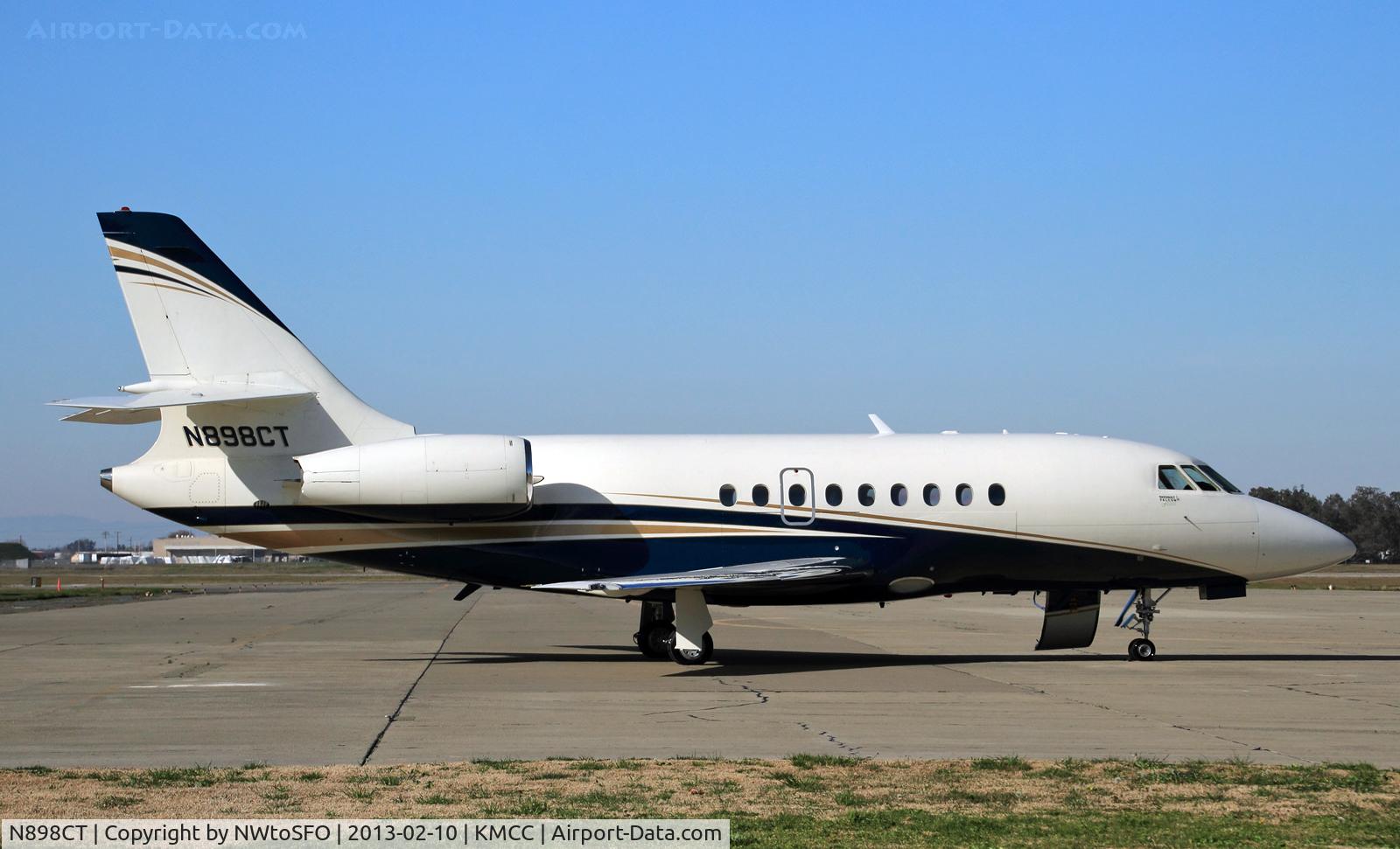N898CT, 1998 Dassault Falcon 2000 C/N 60, Sitting on the ramp at McClellan.