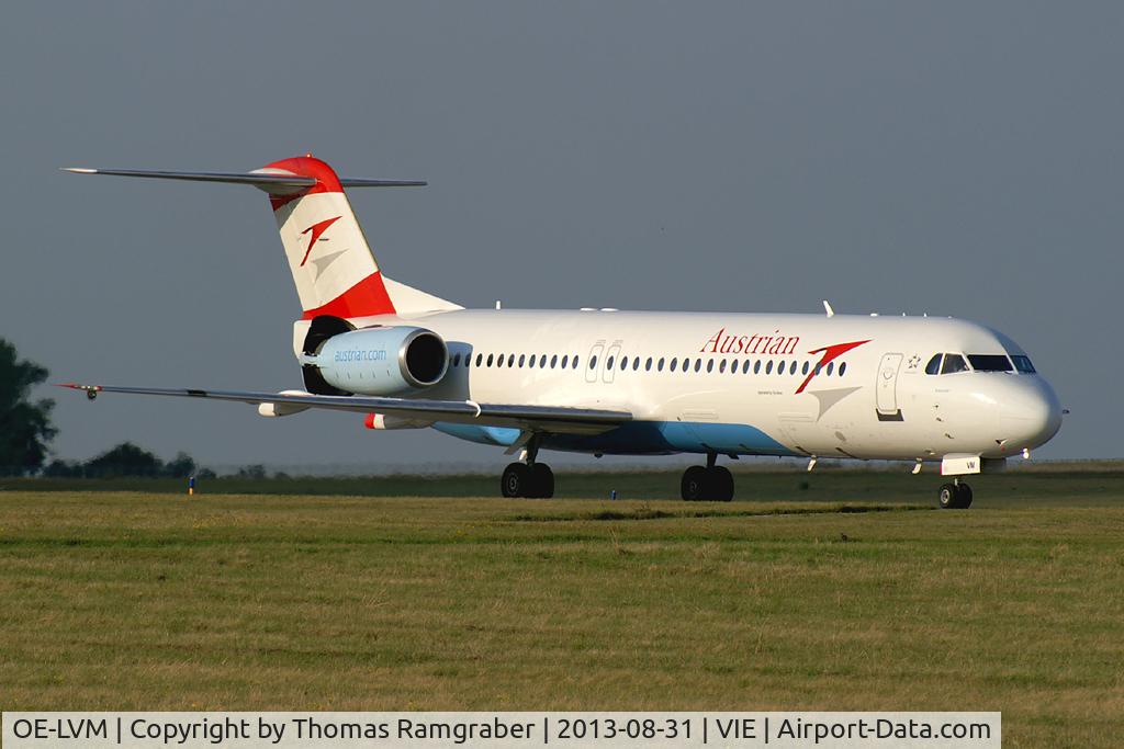 OE-LVM, 1991 Fokker F100 (F-28-0100) C/N 11361, Austrian Airlines Fokker 100