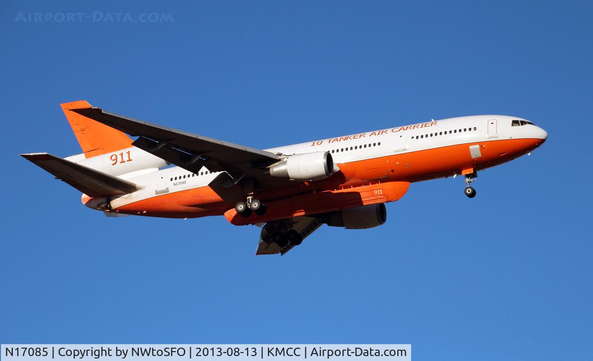 N17085, 1975 McDonnell Douglas DC-10-30 C/N 47957, VLAT (Very Large Air Tanker), Tanker 911, returns from the Rim Fire, 30 minutes to the south.