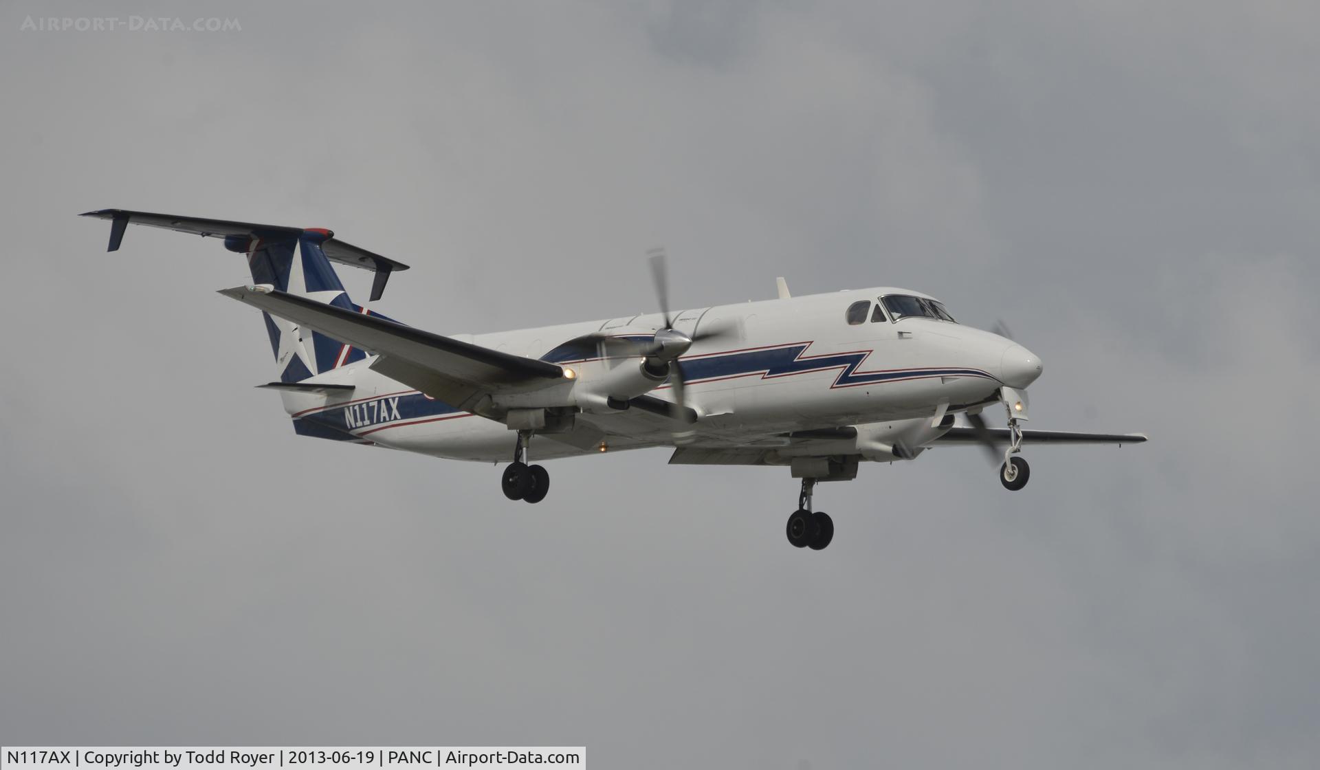 N117AX, 1989 Beech 1900C C/N UC-79, Landing at Anchorage