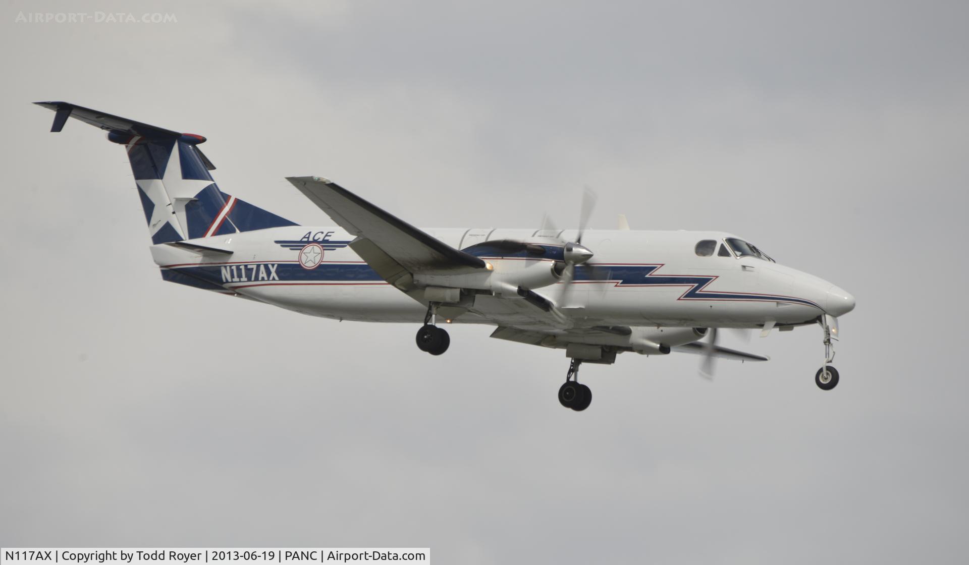 N117AX, 1989 Beech 1900C C/N UC-79, Landing at Anchorage