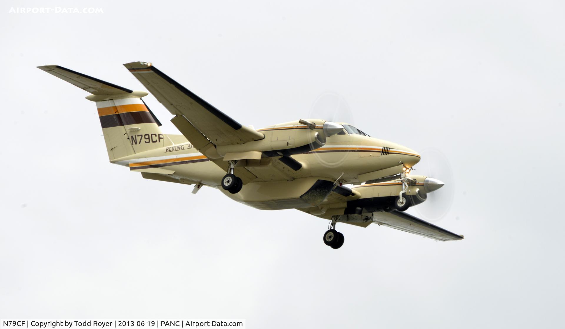 N79CF, 1978 Beech 200 C/N BB-441, Landing at Anchorage