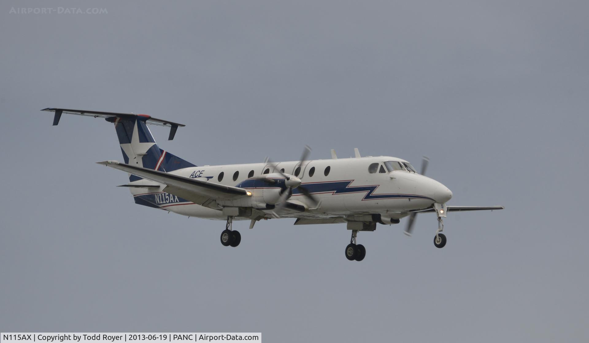 N115AX, 1988 Beech 1900C C/N UC-2, Arriving at Anchorage