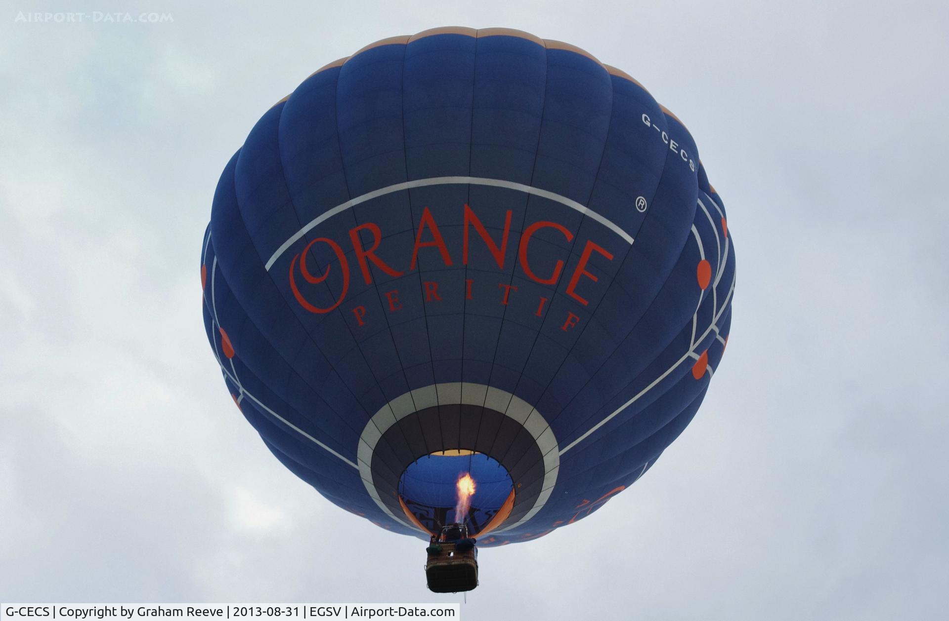 G-CECS, 2006 Lindstrand Hot Air Balloons Ltd LBL 105A C/N 1121, Floating off.