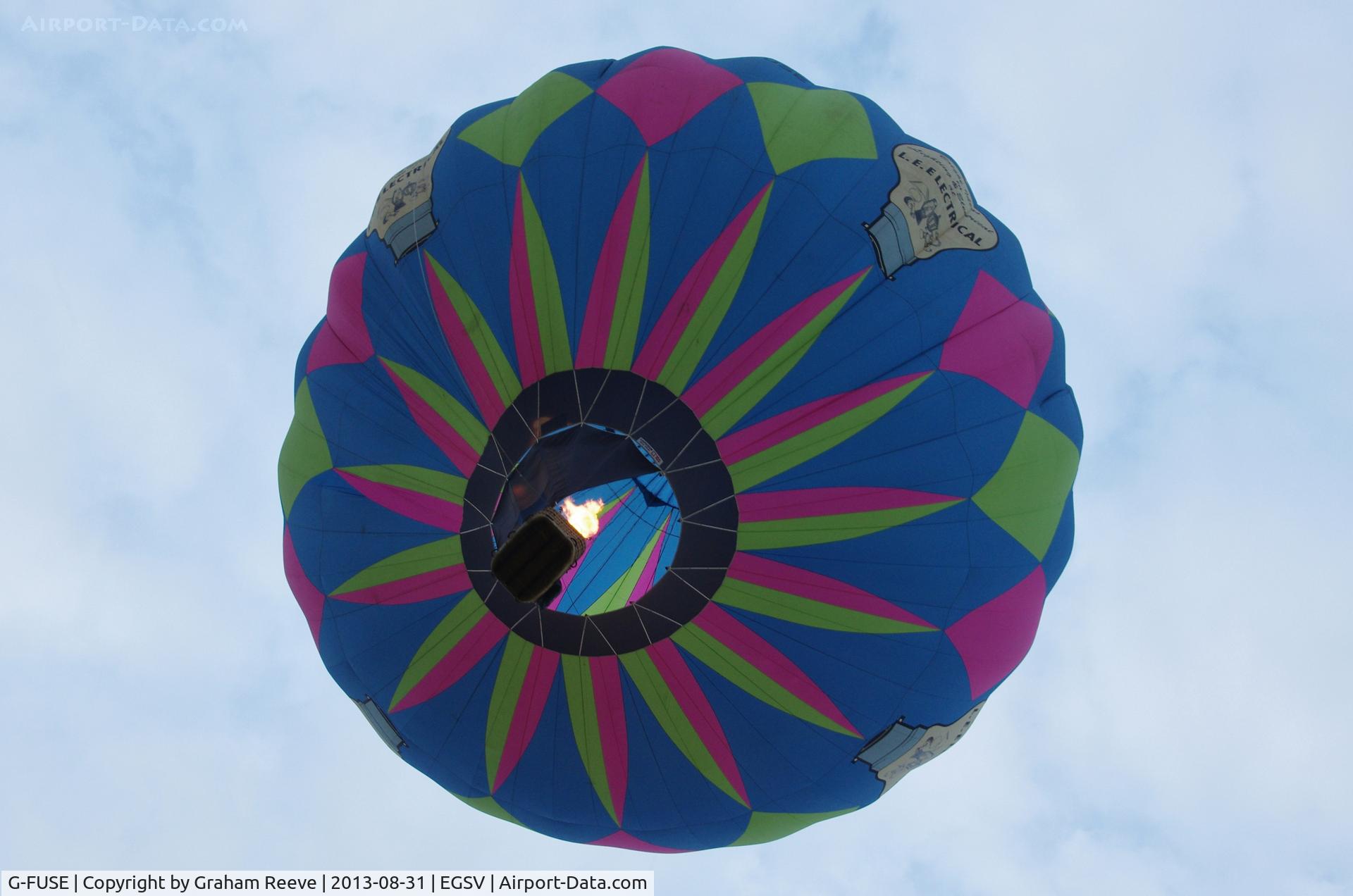G-FUSE, 2004 Cameron Balloons N-105 C/N 10639, Floating away fom Old Buckenham.