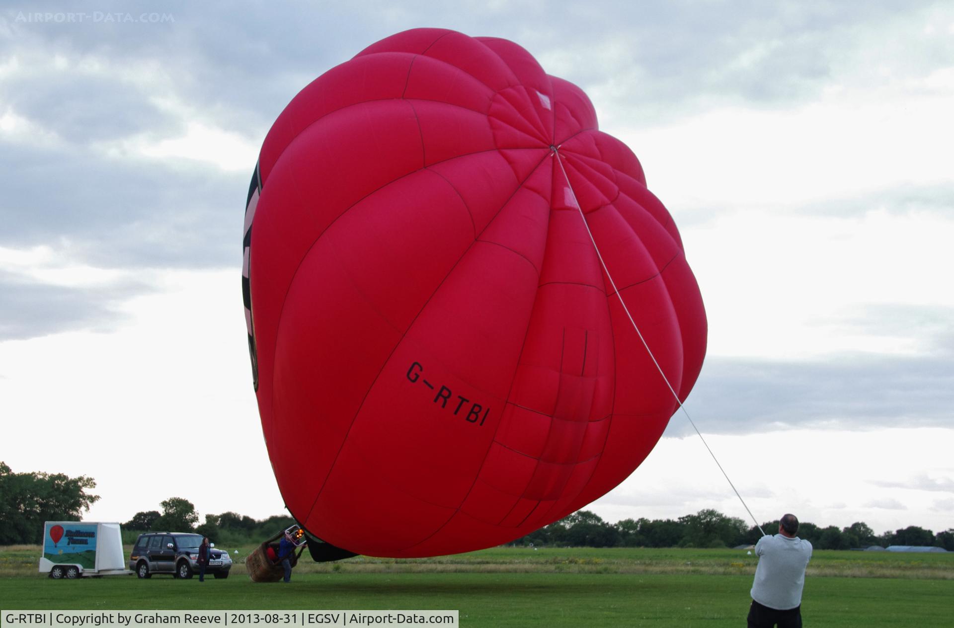 G-RTBI, 1994 Thunder & Colt Balloons AX6-56 C/N 2584, Being inflated.