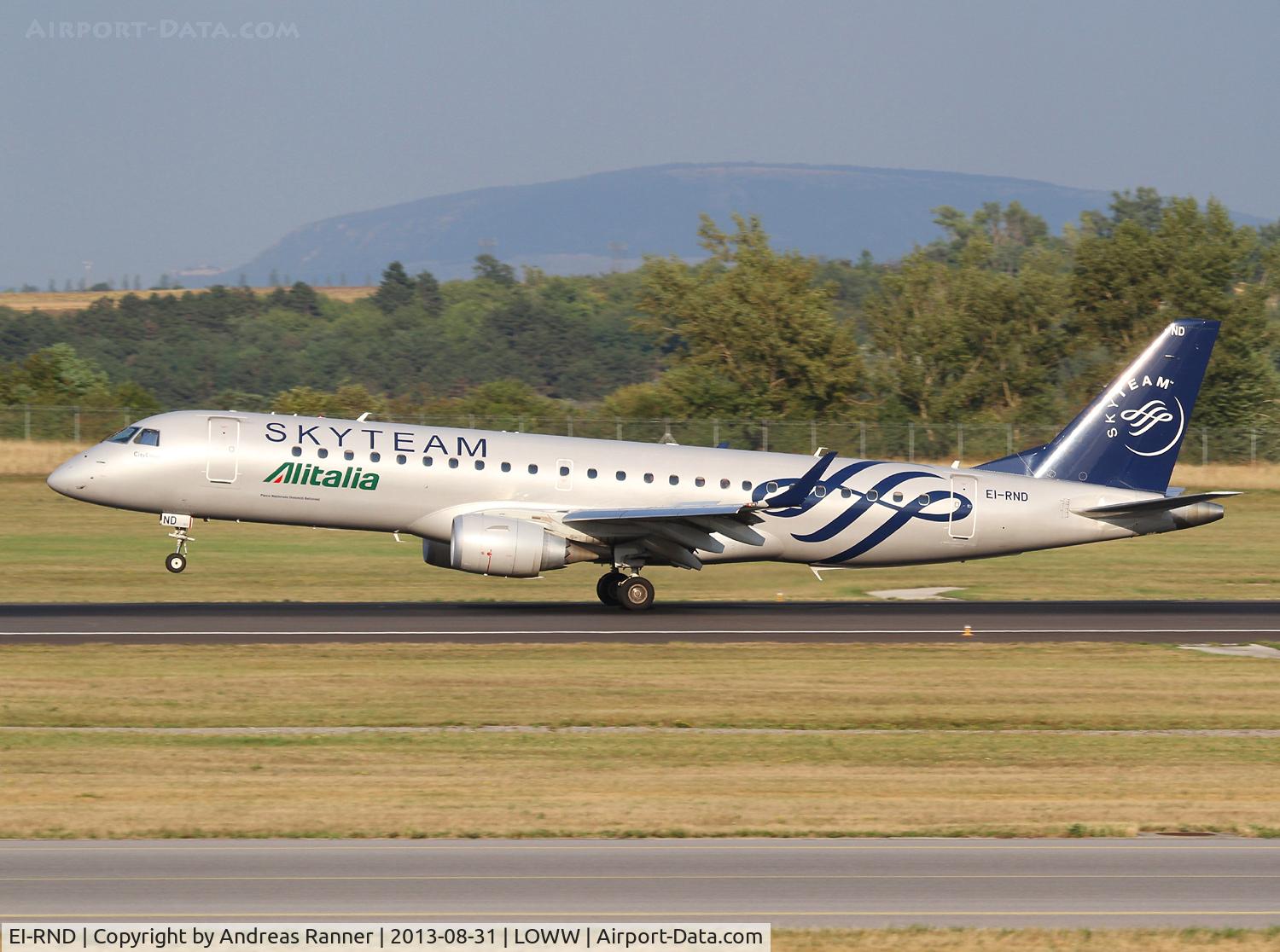 EI-RND, 2012 Embraer 190LR (ERJ-190-100LR) C/N 19000512, Alitalia Cityliner ERJ-190