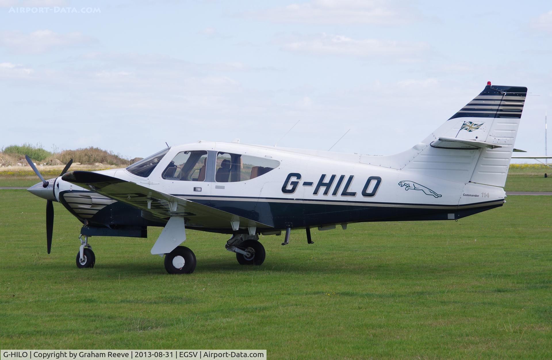 G-HILO, 1977 Rockwell Commander 114 C/N 14224, Parked at Old Buckenham.