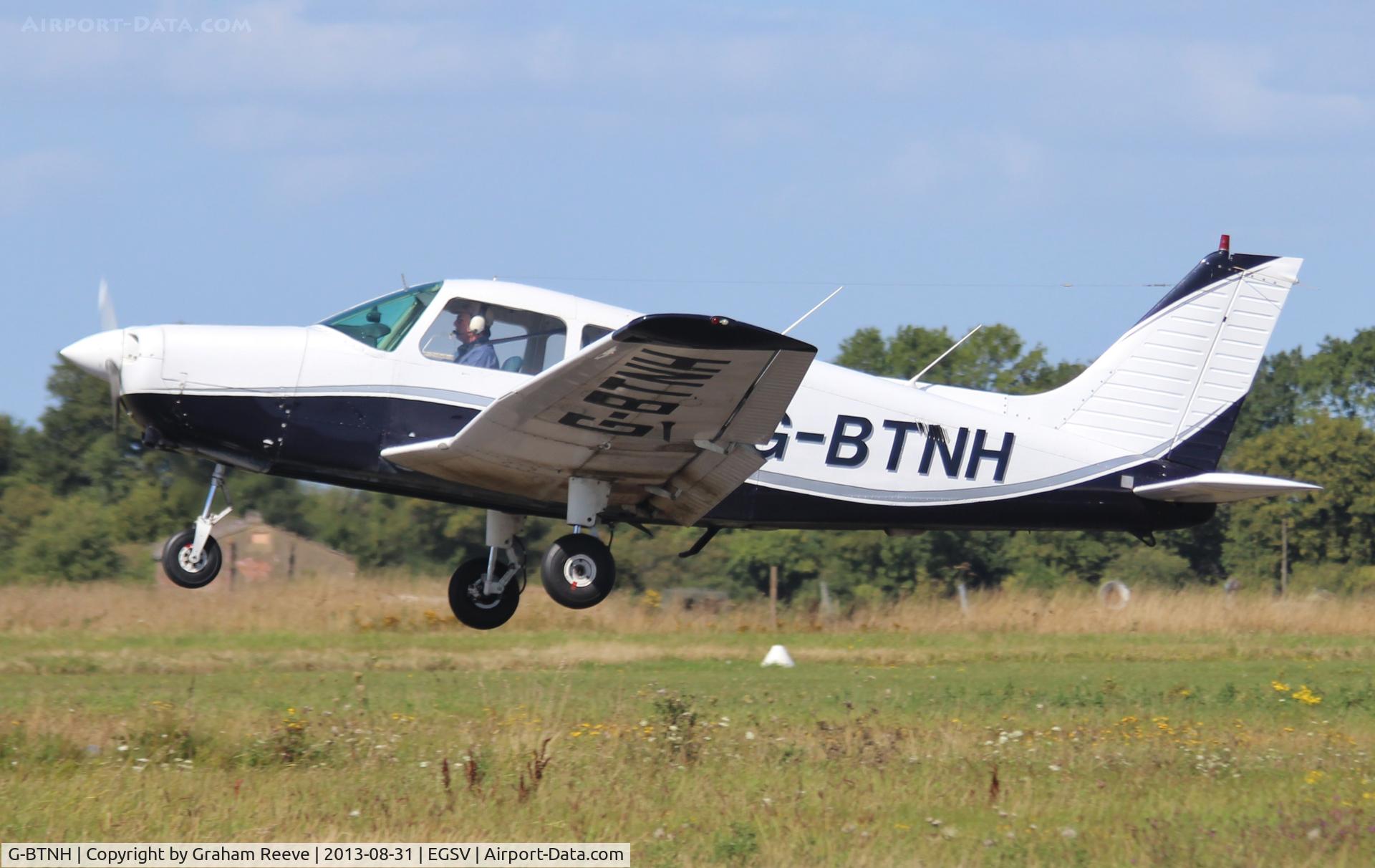 G-BTNH, 1982 Piper PA-28-161 Cherokee Warrior II C/N 28-8216202, Just airbourne.