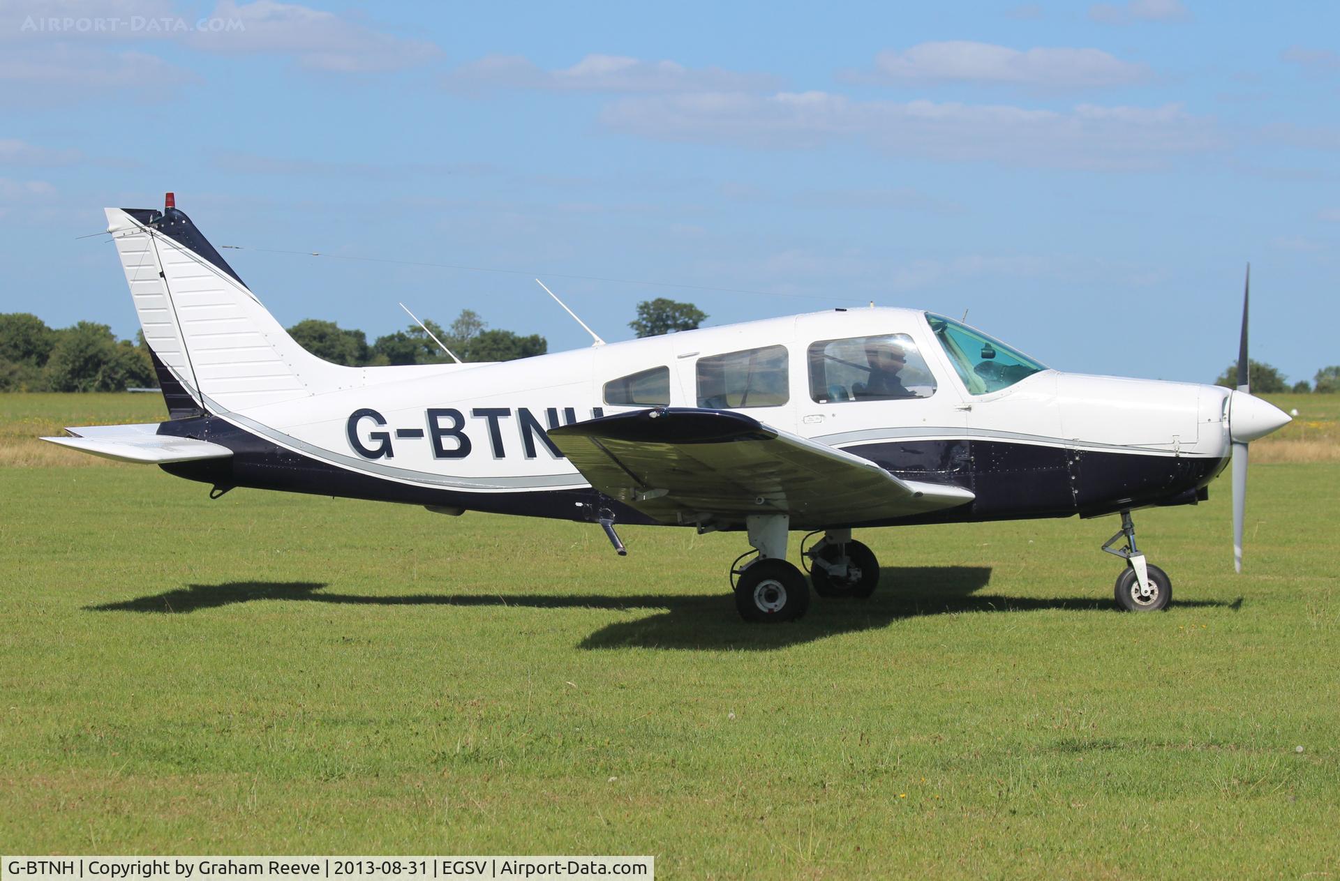G-BTNH, 1982 Piper PA-28-161 Cherokee Warrior II C/N 28-8216202, Just landed.