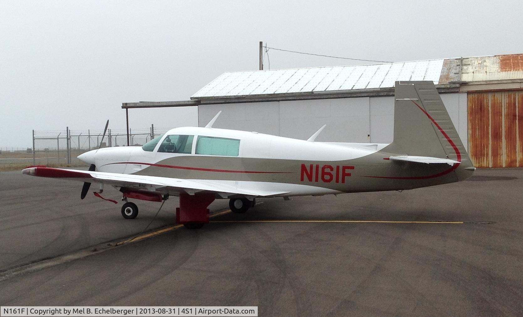 N161F, 1981 Mooney M20J 201 C/N 24-1076, On an overcast/marine layer day on the Oregon South Coast