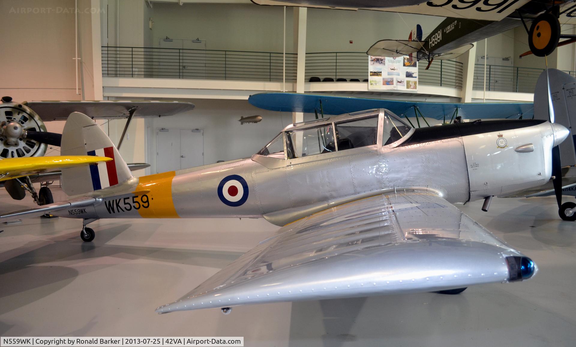 N559WK, 1952 De Havilland DHC-1 Chipmunk T.10 C/N C1/0576, Military Aviation Museum, Pungo, VA