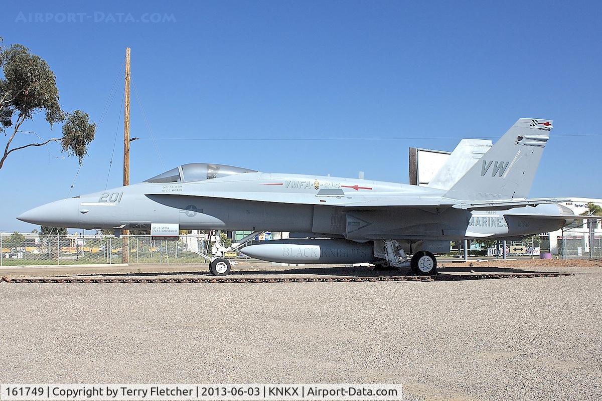 161749, McDonnell Douglas F/A-18A Hornet C/N 0108/A077, Displayed at the Flying Leatherneck Aviation Museum in San Diego, California
