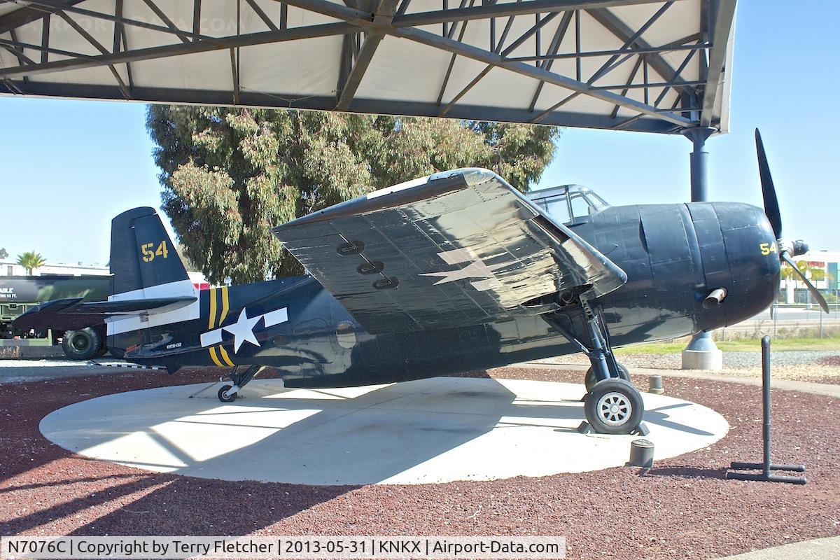 N7076C, 1957 Grumman TBM-3E Avenger C/N 53726, Displayed at the Flying Leatherneck Aviation Museum in San Diego, California ex BU53726