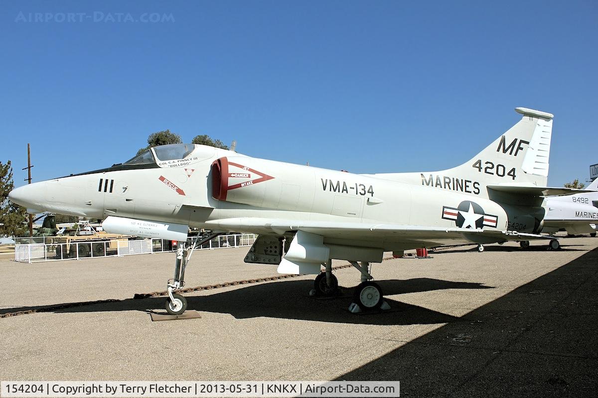 154204, Douglas A-4F Skyhawk C/N 13661, Displayed at the Flying Leatherneck Aviation Museum in San Diego, California