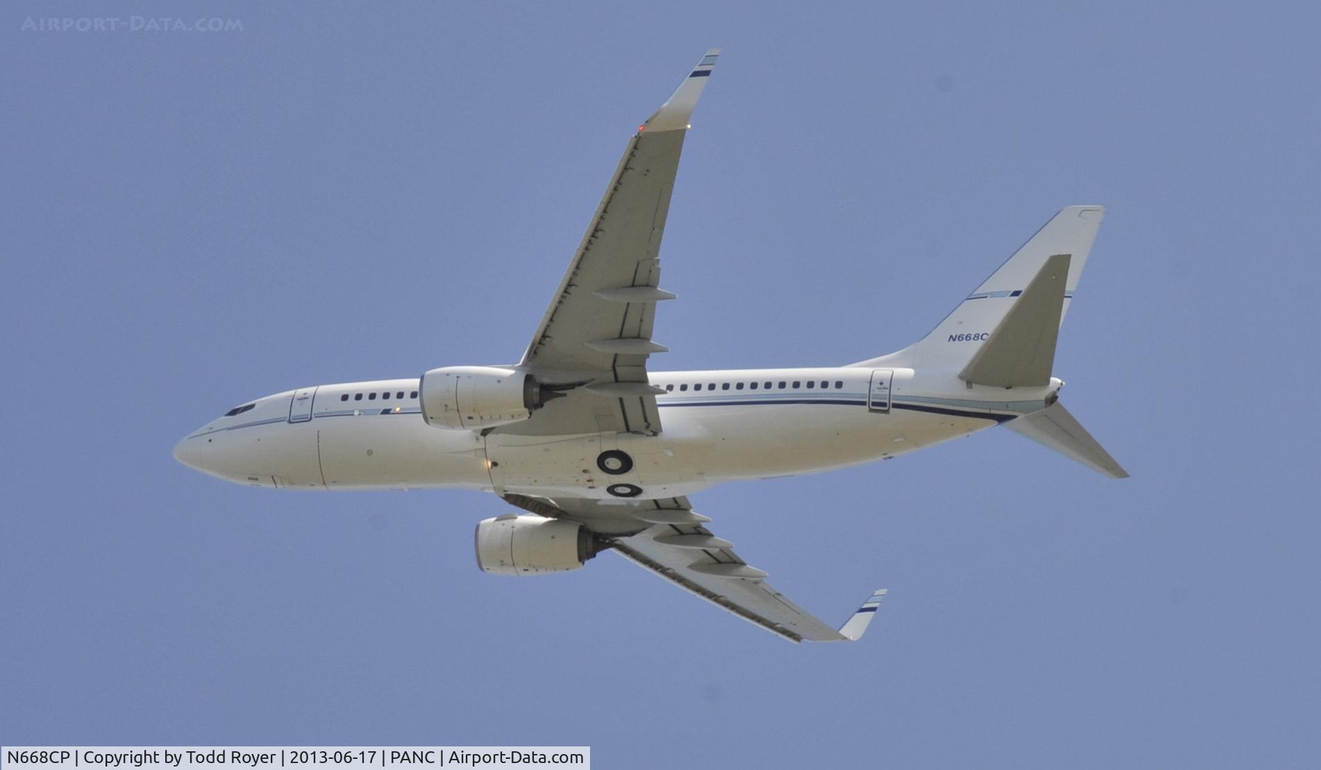 N668CP, 2012 Boeing 737-76N C/N 38028, Departing Anchorage