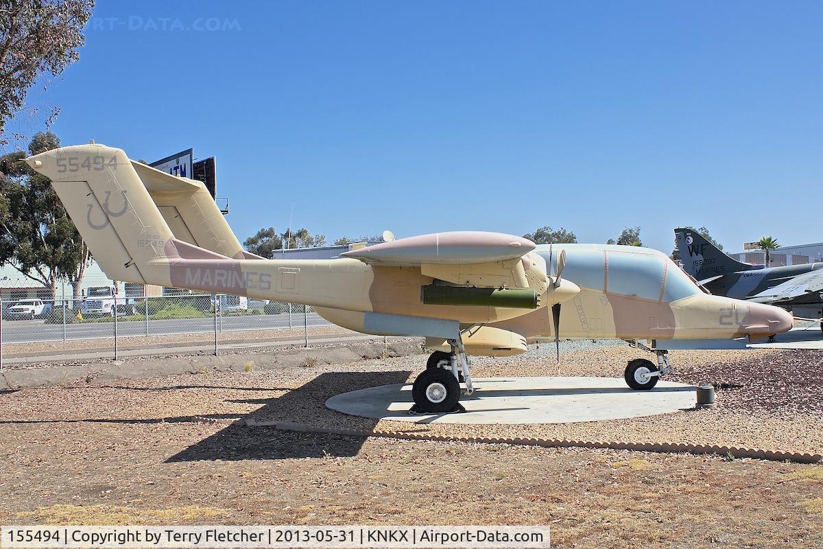 155494, 1968 North American Rockwell OV-10D Bronco C/N 305-105, Displayed at the Flying Leatherneck Aviation Museum in San Diego, California