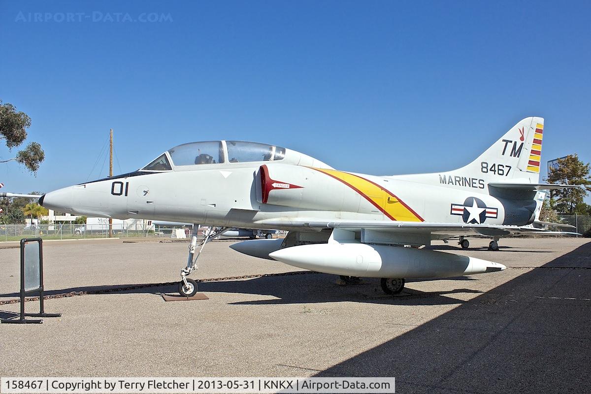 158467, Douglas TA-4J Skyhawk C/N 14272, Displayed at the Flying Leatherneck Aviation Museum in San Diego, California