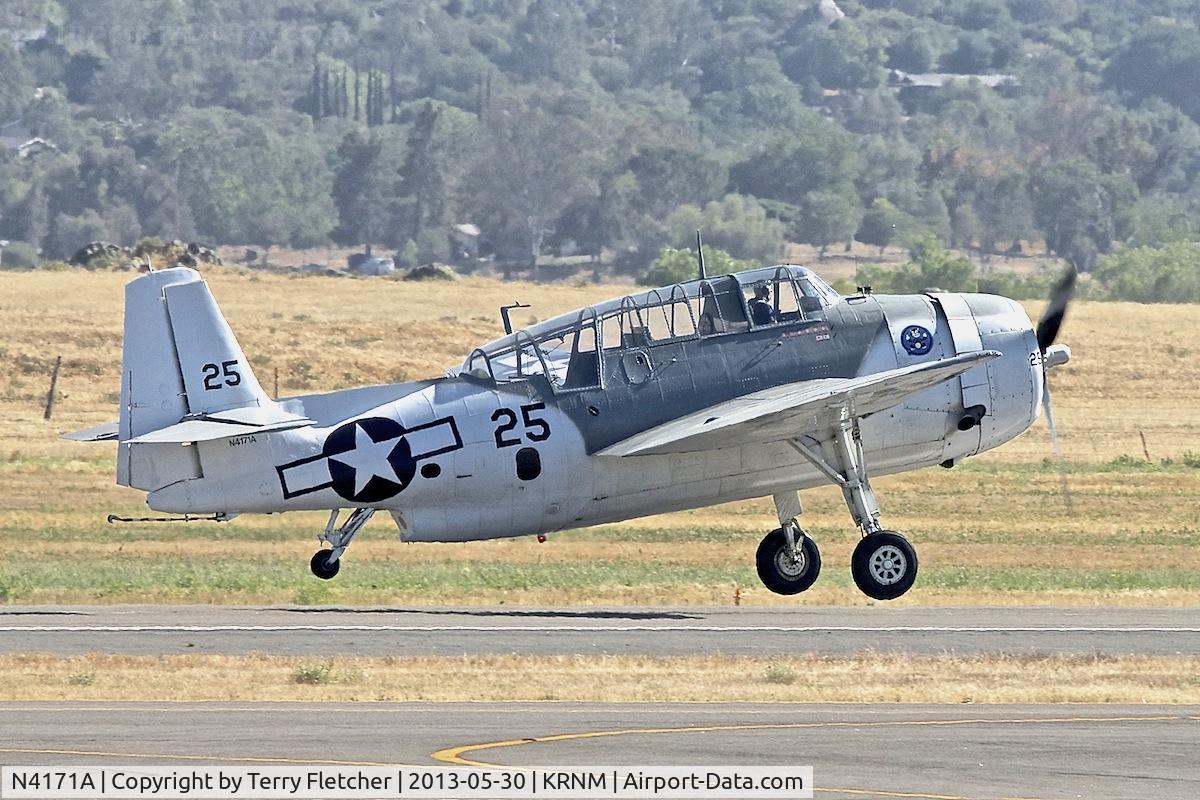 N4171A, 1945 Grumman TBM-3E Avenger C/N 4426 (Bu91521), At Ramona Airport , California