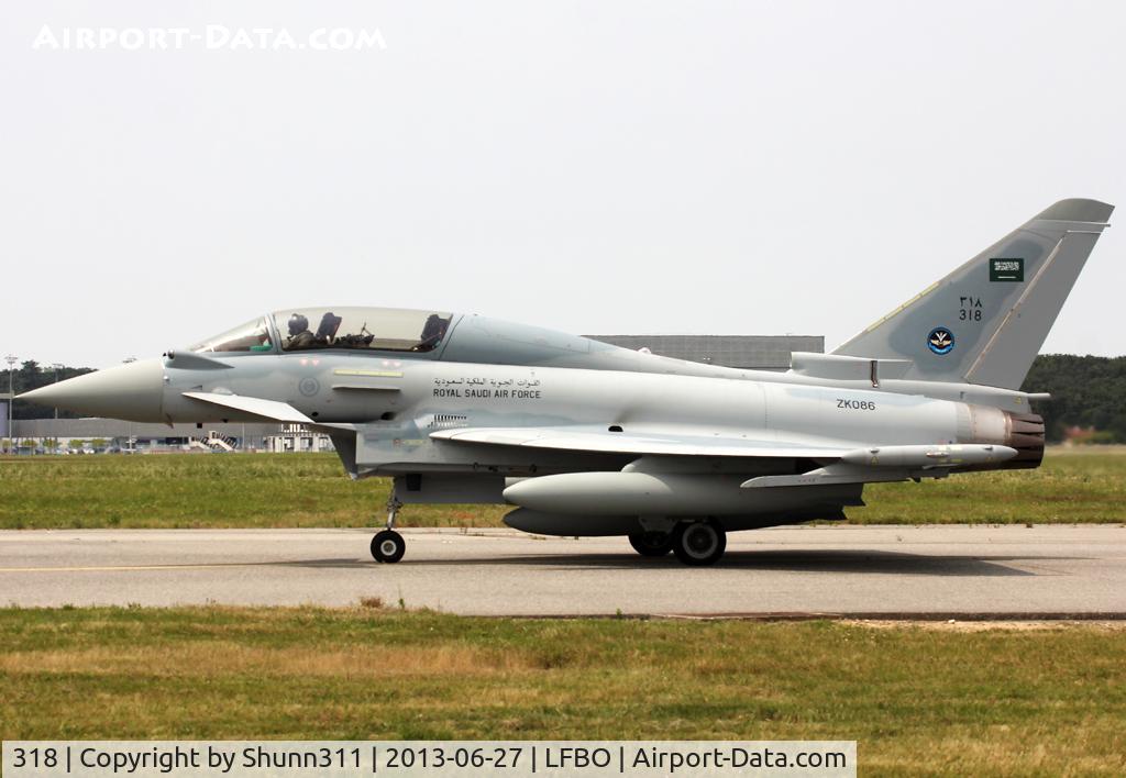 318, 2013 Eurofighter EF-2000 Typhoon F2 C/N CT008/279, Taxiing to the General Aviation area for refuelling due to his delivery to Saudia Arabia...