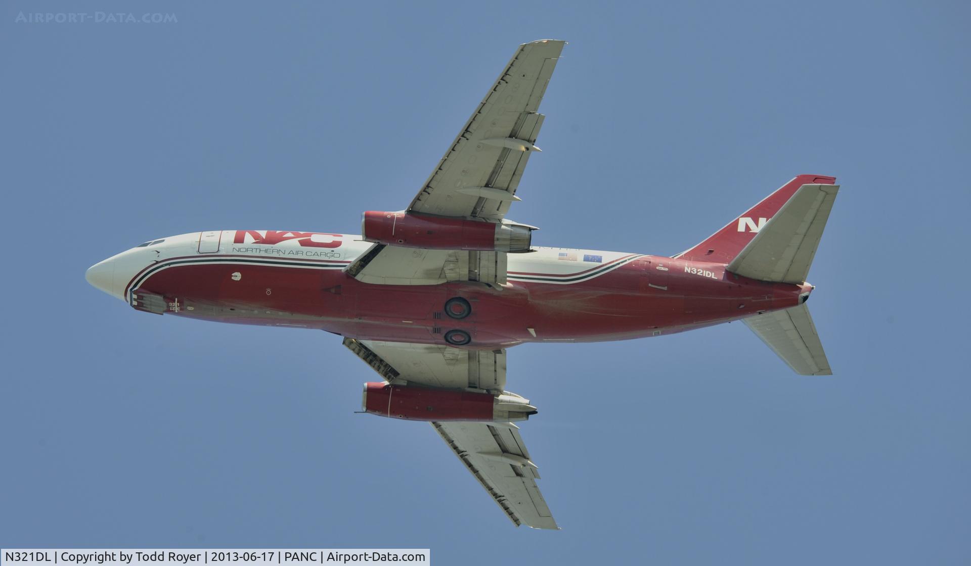 N321DL, 1984 Boeing 737-232 C/N 23093, Departing Anchorage