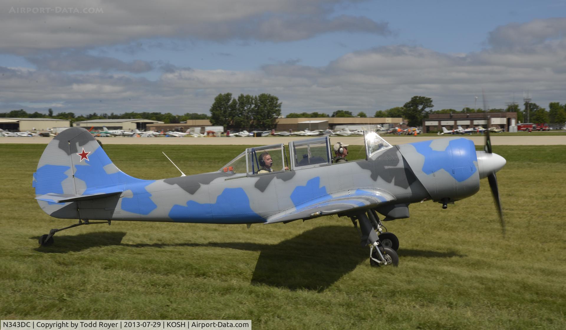 N343DC, 2004 Yakovlev (Aerostar) Yak-52TW C/N 0412508, Airventure 2013