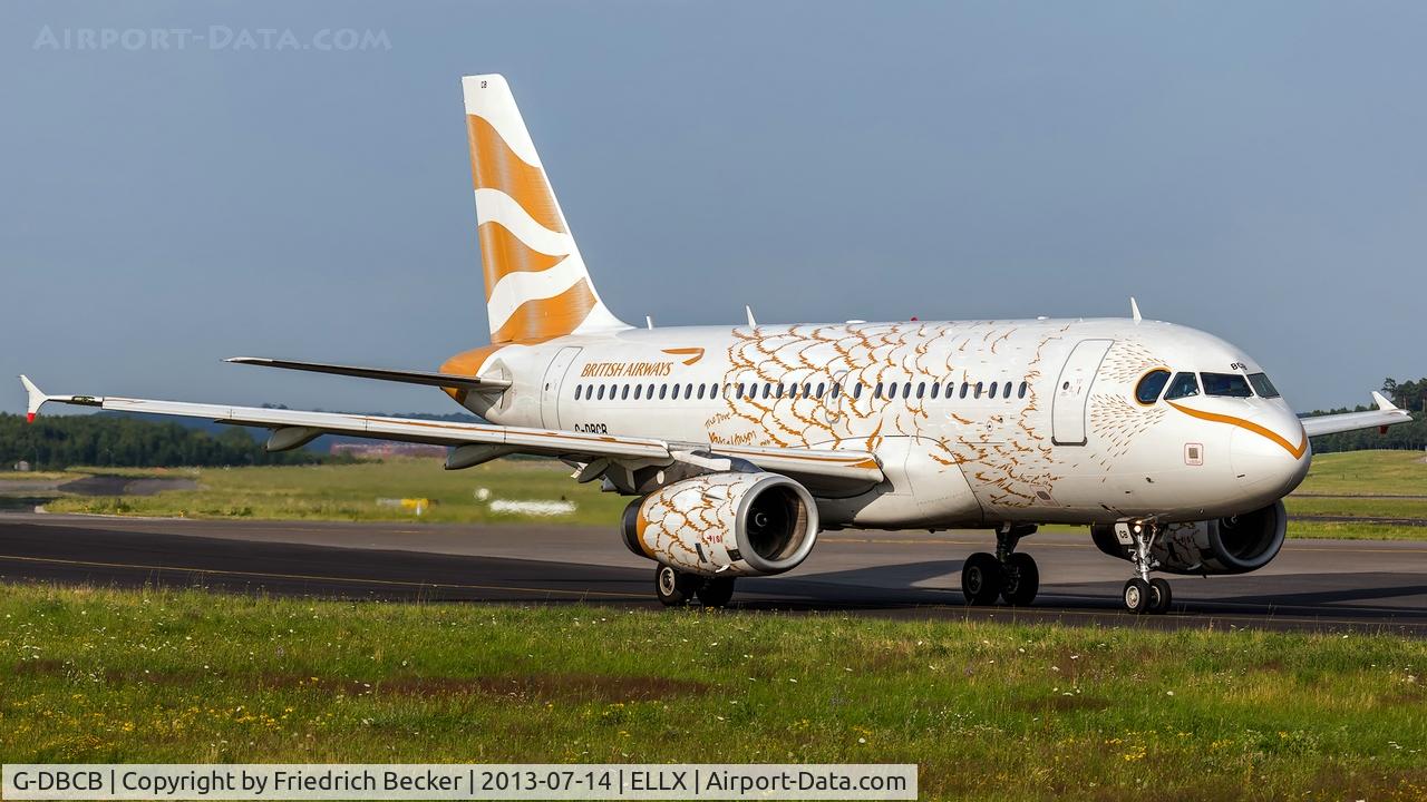 G-DBCB, 2004 Airbus A319-131 C/N 2188, taxying to the active