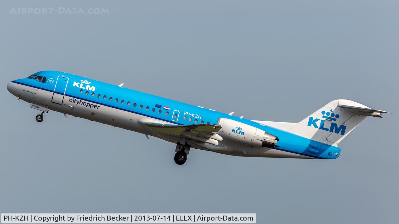 PH-KZH, 1997 Fokker 70 (F-28-0070) C/N 11583, departure to AMS