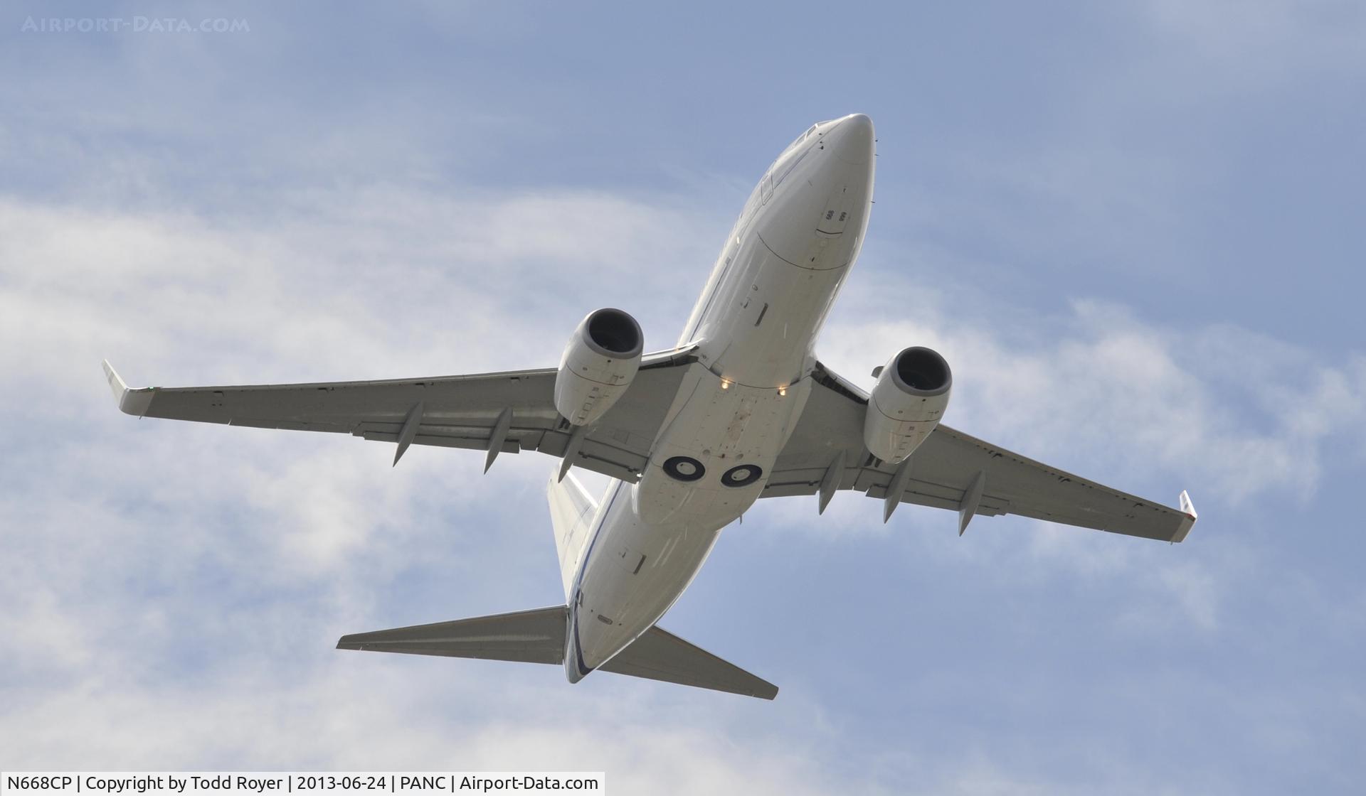 N668CP, 2012 Boeing 737-76N C/N 38028, Departing Anchorage