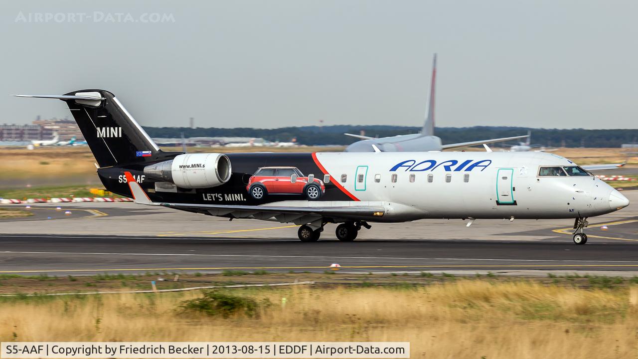 S5-AAF, 1998 Canadair CRJ-200LR (CL-600-2B19) C/N 7272, line up for departure