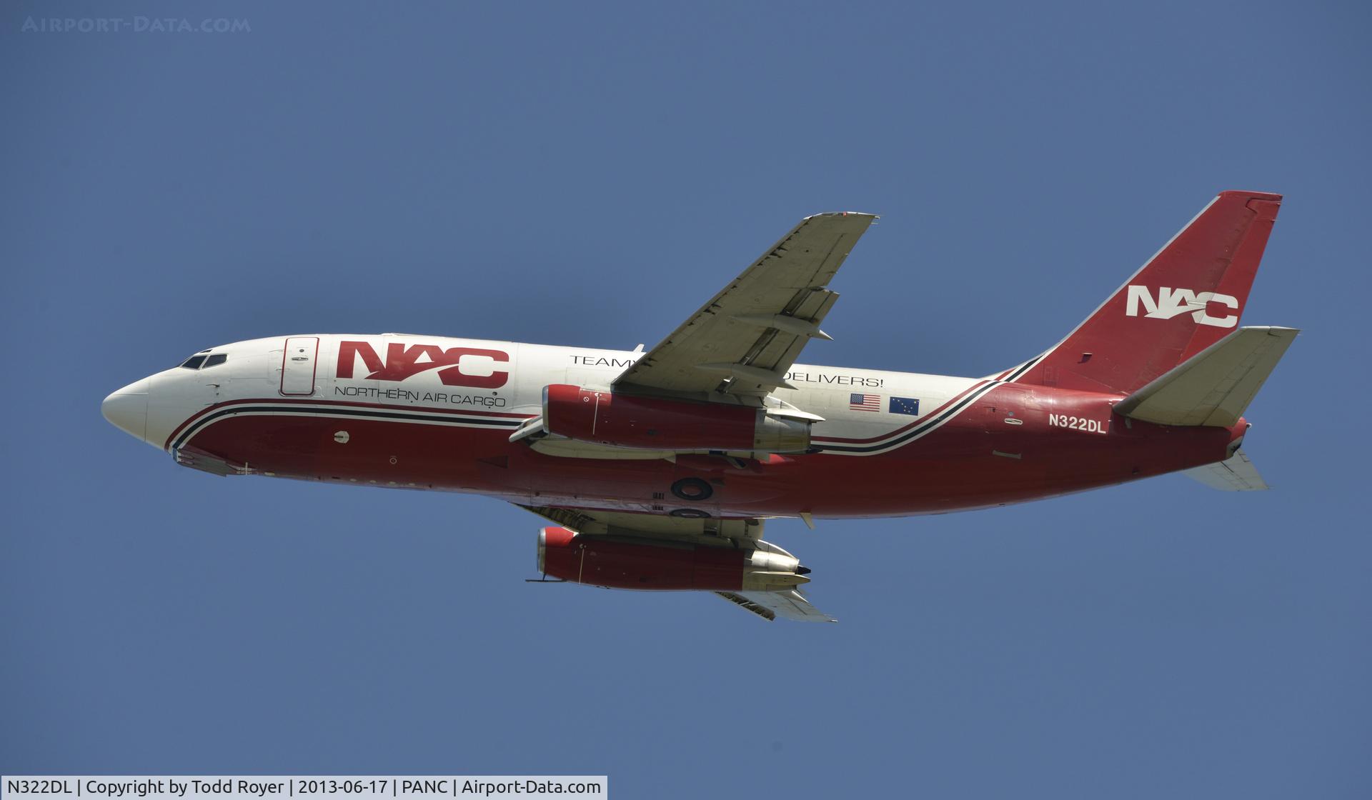 N322DL, 1984 Boeing 737-232 C/N 23094, Departing Anchorage