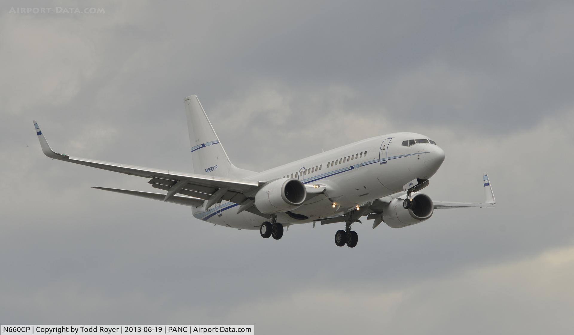 N660CP, 2008 Boeing 737-7BD C/N 36721, Arriving at Anchorage
