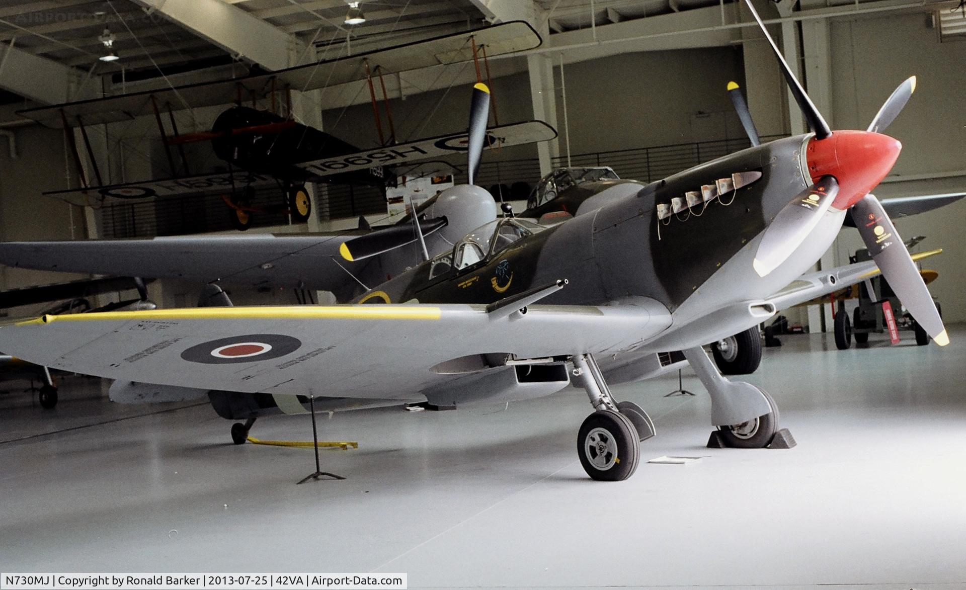 N730MJ, 1943 Supermarine 361 Spitfire HF.IXe C/N CBAF.7243, Spitfire, Military Aviation Museum, Pungo, VA